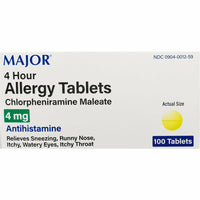 Allergy Tablets, 4 mg 100 Count by Major - Image 1