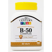 Vitamin B-50 Complex (Prolonged Release), 60 Tablets by 21st Century - Image 1