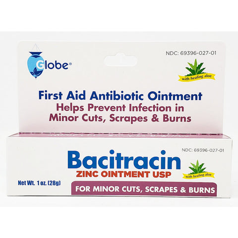 Bacitracin Zinc Ointment with Aloe 1 oz by Globe