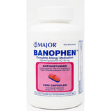Banophen (Diphenhydramine) 50 mg 1000 Capsules by Major
