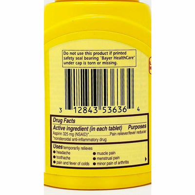 Bayer Aspirin 325 mg 200 Coated Tablets