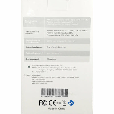 Berrcom Non-Contact Infared Thermometer (Model JXB-178)