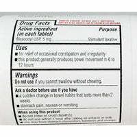 Bisacodyl 5 mg 1000 Coated Tablets by Major - Image 2