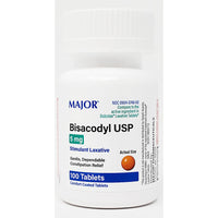 Bisacodyl 5 mg (Stimulant Laxative) 100 Coated Tablets by Major - Image 1