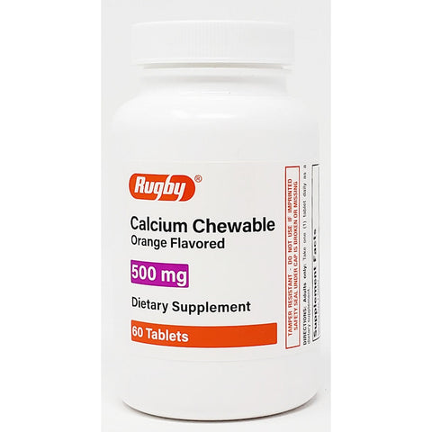 Calcium 500 mg Chewable Tablets by Rugby
