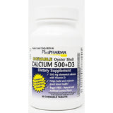 Calcium 500 mg plus D3, 60 (Sugar Free) Chew Tabs by PlusPharma