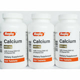 Calcium 600 mg with D3 (200 IU) 150 Tablets each by Rugby (1 or 3 Pack)