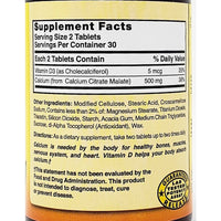Calcium Citrate Malate 500 mg w/ Vitamin D3, 60 Tablets by Nature's Blend - Image 2