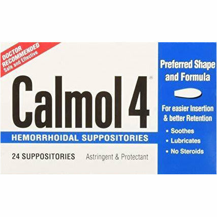 Calmol 4 Hemorrhoidal Suppositories 24 Count