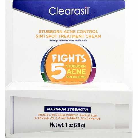 Clearasil 5 in 1 Spot Acne Treatment Cream, 1 oz