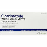 Clotrimazole Vaginal Cream USP 1%, (7 Applicators) by H2 Pharma