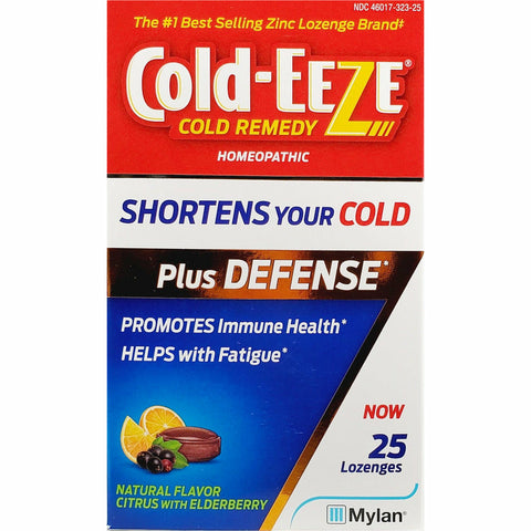 Cold-Eeze plus Defense, (Immune Support) Natural Flavor Citrus with Elderberry, 25 Lozenges