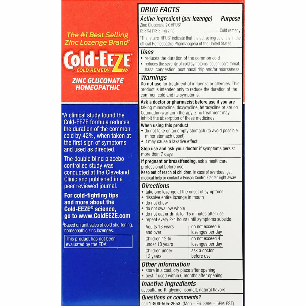Cold-Eeze with Zinc | Sugar Free | Wild Cherry - Hargraves Online ...