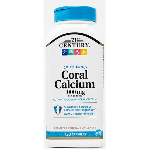 Coral Calcium 1000 mg plus D3, 120 Capsules by 21st Century