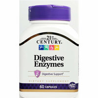 Digestive Enzymes, 200 mg 60 Capsules by 21st Century - Image 1