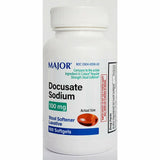 Docusate Sodium 100 mg 100 Softgels by Major