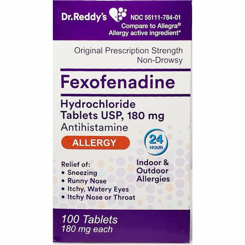 Fexofenadine Hydrochloride 180 mg 100 Tablets by Dr. Reddys Hargraves
