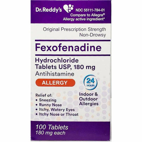 Dr. Reddy's Fexofenadine Hydrochloride 180 mg 100 Tablets 
