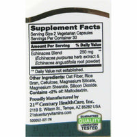 Echinacea Complex 250 mg 60 Capsules by 21st Century - Image 2