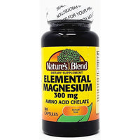 Elemental Magnesium 300 mg 100 Capsules by Nature's Blend - Image 1
