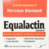 Equalactin Laxative, Calcium Polycarbophil 625 mg, 48 Citrus Flavored Chewable Tablets