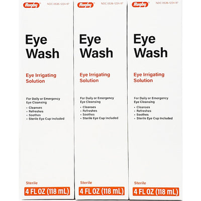 Eye Wash Irrigating Solution 4 fl oz (3 Pack) by Rugby