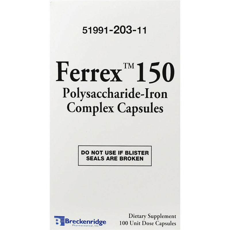 Ferrex 150 Iron Complex, 100 Capsules by Breckenridge - Main product image