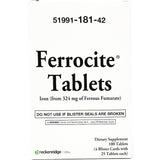 Ferrocite 324 mg (Iron Supplement) 100 Tablets (Blister Pack)