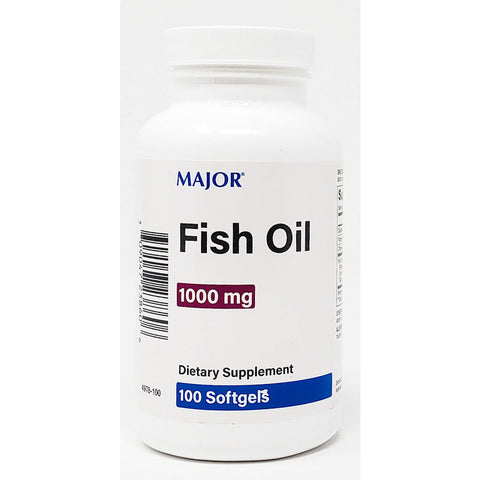 Fish Oil 1000 mg 100 Softgels by Major