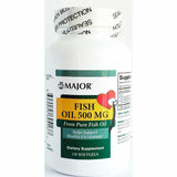 Fish Oil 500 mg (from Pure Fish Oil) 130 Softgels by Major