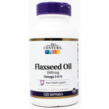 Flaxseed Oil 1000 mg 120 Softgels by 21st Century