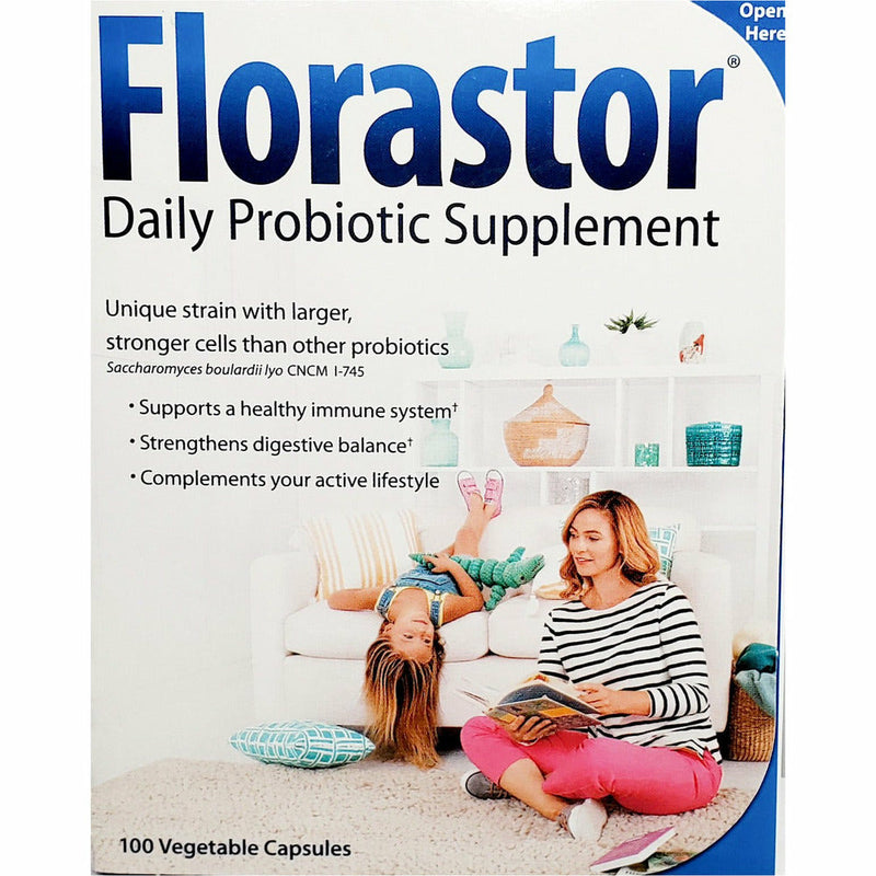 Florastor Daily Probiotic, 250 mg 100 Capsules - Main product image