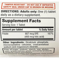 Folic Acid 400 mcg 100 Tablets, by Rugby (1 or 3 pack) - Image 3