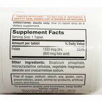 Folic Acid 800 mcg 100 Tablets by Rugby (1 or 3 pack) - Image 3