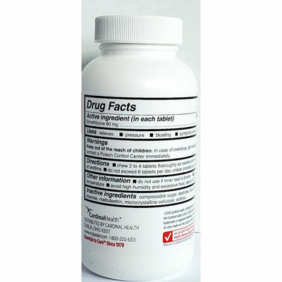 Gas Relief Simethicone 80 mg 100 Chewable Tablets by Leader