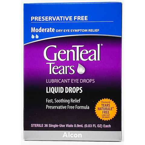 GenTeal Tears Lubricant Eye Drops, 36 Single-Use Vials by Alcon