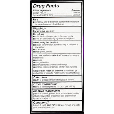 GenTeal Tears Lubricant Eye Drops, 36 Single-Use Vials by Alcon