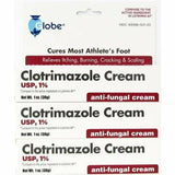 Globe Clotrimazole Cream USP 1%, 1 oz Each  (3 pack)