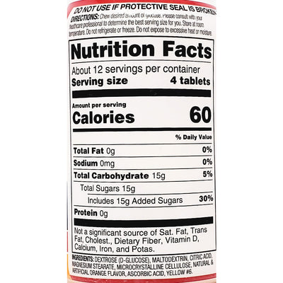 Glucose Chewable Tablets (Orange Flavor) by Leader