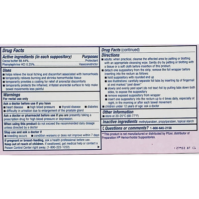 Hemorrhoidal Suppositories 
