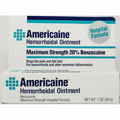 Hemorrhoidal Ointment, Benzocaine 20% 1 oz by Americaine