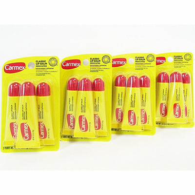 Carmex Medicated Classic Lip Balm 0.15 oz Each (12 Tubes)