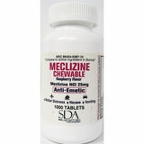 SDA Meclizine, 25 mg 1000 Chewable Anti-Emetic Tablets 