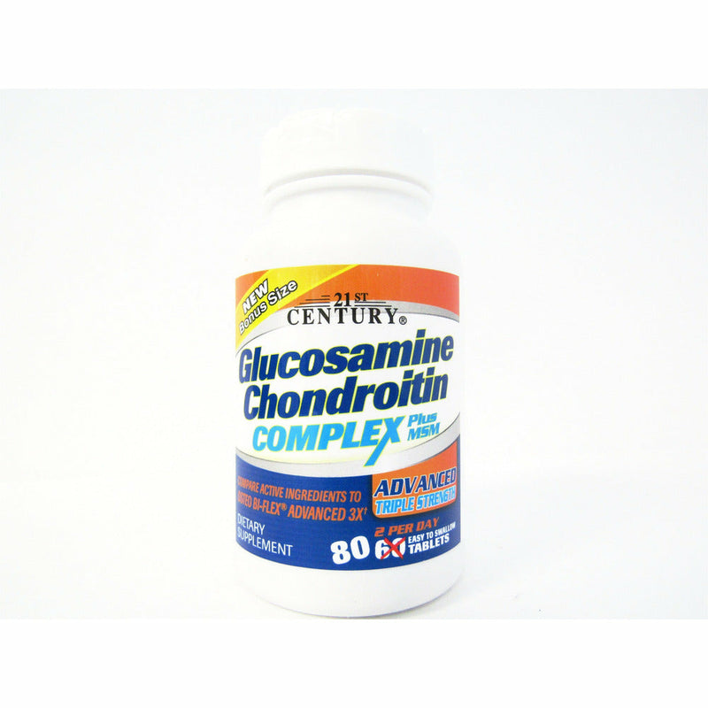 Glucosamine Chondroitin Complex Plus MSM, 80 Tablets by 21st Century - Main product image