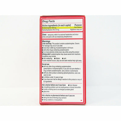 Tylenol Pm (Extra Strength) 500 Mg 100 Caplets (1 Pack) Pain & Fever