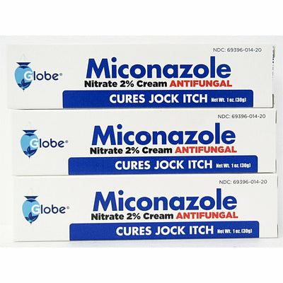 Globe Miconazole Nitrate 2%, 1 oz each (3 pack)