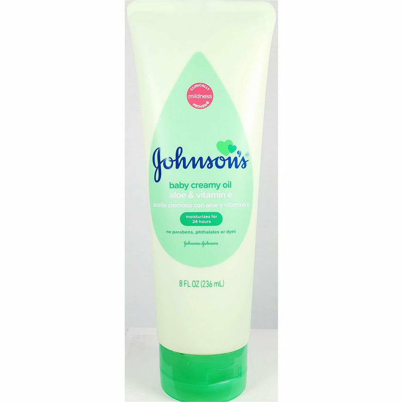 Baby Creamy Oil (Aloe & Vitamin E) 8 fl oz by Johnson's - Main product image