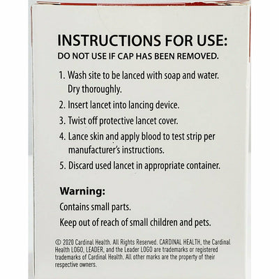 Lancets 28 Gauge 100 Count by Leader