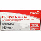 Leader Acetaminophen 8 HR Muscle Aches & Pains, 650 mg 100 caplets