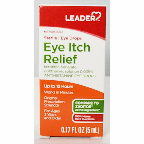 Leader Eye Itch Relief, Ketotifen 0.035%, 5mL (0.17 fl oz) 
